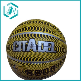 Wholesale colorful standard rubber basketball with strips