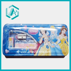 iron double layers students' daily use pencil case