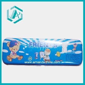 cartoon design iron students stationery pencil  box