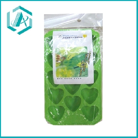 Wholesale Green color heart shape style mini plastic ice cube trays for home use