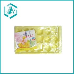 Wholesale ice cube trays for home use, new arrive yellow round shape