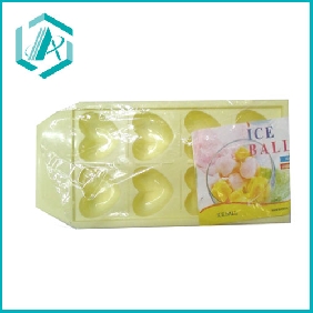 Wholesale Yellow heart shape mini plastic ice cube trays for home use