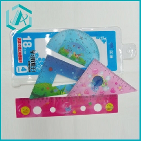 Wholesale students popular cartton design stationery set ruler set