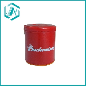 Wholesale 2011 Dark red cylinder-shaped leather dice cup 83*95mm