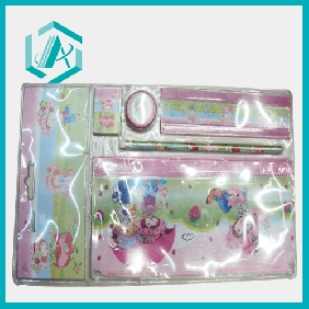2011 fashion pink color cartoon design stationery set