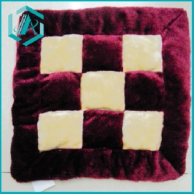 Wholesale red and yellow square lint Sitting pad
