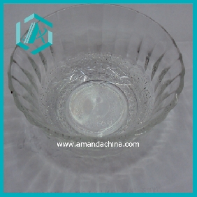 Wholesale low price round pressed clear glass candy nut bowl(50*115)