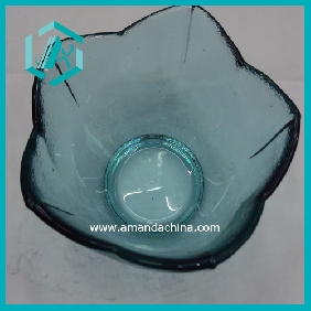 Wholesale floral trim glass candy bowl