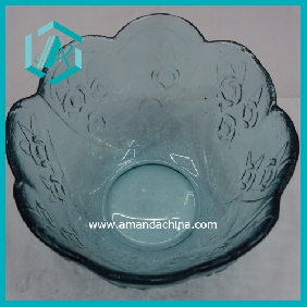 Wholesale floral trim pressed glass candy bowl(50*110mm)