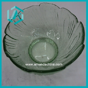 Wholesale floral trim pressed glass candy bowl (55*110mm)