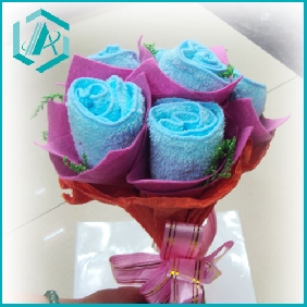 New Cotton Towel Rose Shape Valentine Gift