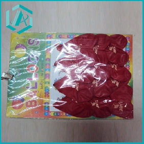 Red printed latex balloons
