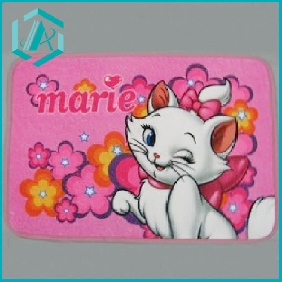 Wholesale marie white cat ant pink flowers children mat