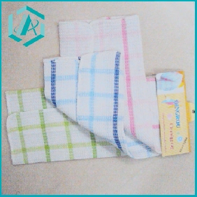 pink blue green 3piece eggcrate pattern towel