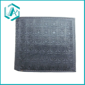 Wholesale pu leather card holder money clip bi-fold  black men wallet purse
