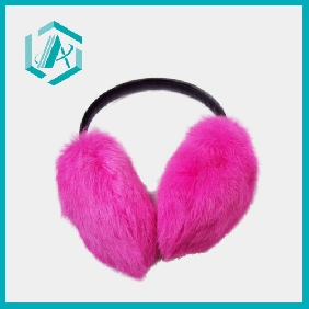 Wholesale sweet girl's pink color common lint soft fur ear muffs