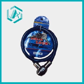 Top quality promotional portable bicycle locks with iron chain inside and plastic wrap