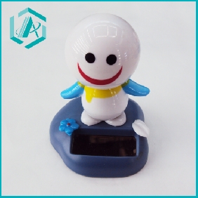 Wholesale colem cute figure with indigo blue pedestal solar wiggler