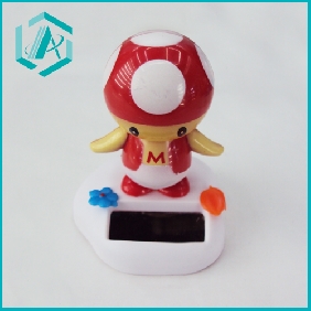Wholesale poisnous mushroom cap boy white pedestal solar wiggler