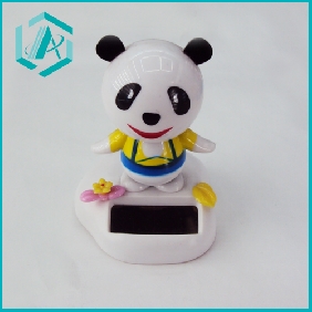 Wholesale naughty panda with white pedestal solar wiggler