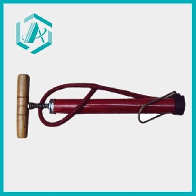 Wholesale Top quality promotional hand bicycle pumps inflators with iron stem and wooden handle