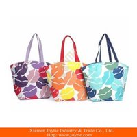 Wholesale 2011 trendy women's fashion beach bag cotton fabric girls' tote bags