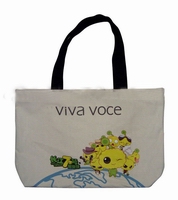 Wholesale Unisex silk print comfortable recycled  shopping canvas tote bag