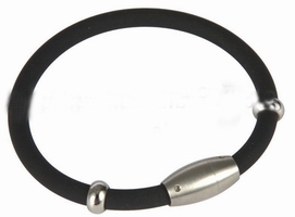 Wholesale black sport style low price magnetic silicone bracelet for Children's