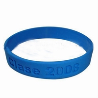 Wholesale Blue color sport style unisex Laser engraved silicone wristband
