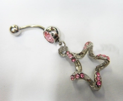 Wholesale shiny desgin fashion best selling stainless steel belly ring for party