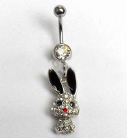 Wholesale Women's fashion Clear color Rabbit Body jewelry belly ring for gift