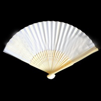 Wholesale Newest Promotional white pretty chinese style Art Paper Fan