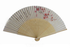 Wholesale white promotional antique chinese hand fan for Wedding Decoration