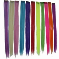 Wholesale Carnival decoration clip-in synthetic Non-Remy hair extension