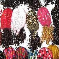 Wholesale girls'love hot selling fashion colorful Kinky Curl Wig Cap