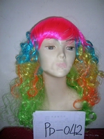 Fasion Novelty reasonable price mixed color Remy party wig
