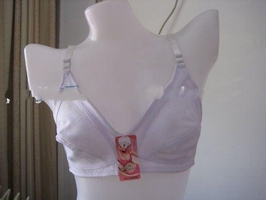 Wholesale Unlined pure white color jacquard cotton amanda's brand bra