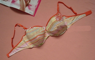 Wholesale LADY'S brassiere colorful stripe pattern cotton amanda's brand bra