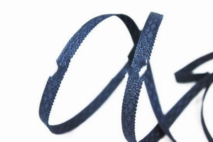 Wholesale Reticulate dark blue color Polyester amanda's brand bra webbing