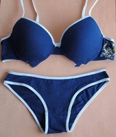 Wholesale Deep Blue Cotton Bra Girls with Fashion Logo amanda's brand bra