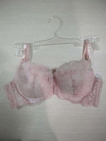 Wholesale lace trim light pink sexy lady appealling bra, simple style