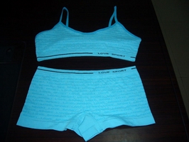 Wholesale NEW ocean blue delightful beach bikini set cotton sports underwear for women