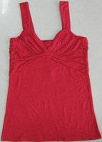 Wholesale ladies' festive red fashion knitted tank top 2011 most popular style