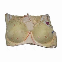 Wholesale Bikini type light yellow color Underwear Set amanda's brand bra