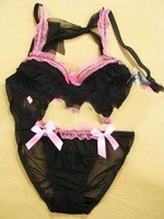 Wholesale Black Bra & Brief set Women's sexy lingerie/Underwear with Favorable Price