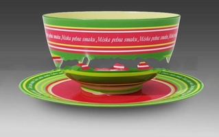 Wholesale modern style Heat resistant applique Tasteless non-toxic melamine Plastic dish set