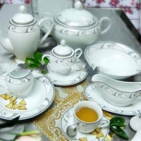 Wholesale white High quality Non-toxic excellent durable disposable ceramic dish set