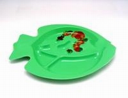 Wholesale green Excellent quality Smooth surface plastic baby dinnerware,baby dish set