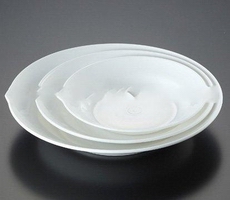 Wholesale pure white color home use PP Plastic material Dish decor plate dish