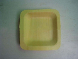Wholesale Bamboo square shape natural style disposable bamboo dish plate